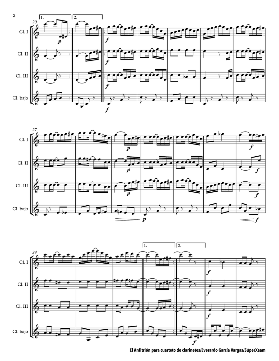 The Entertainer - Clarinet Quartet Clarinet Quartet scores gallery preview page 5