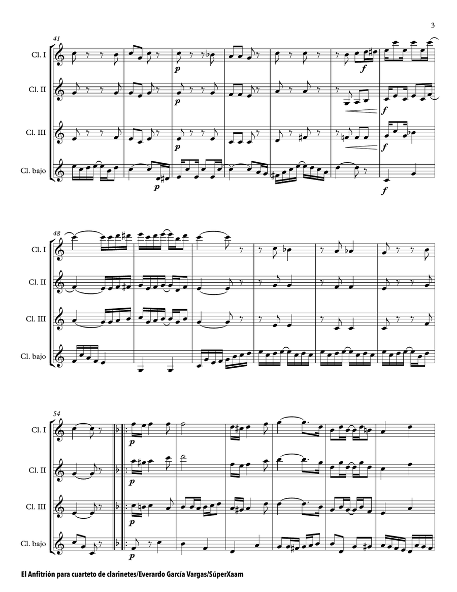 The Entertainer - Clarinet Quartet Clarinet Quartet scores gallery preview page 6