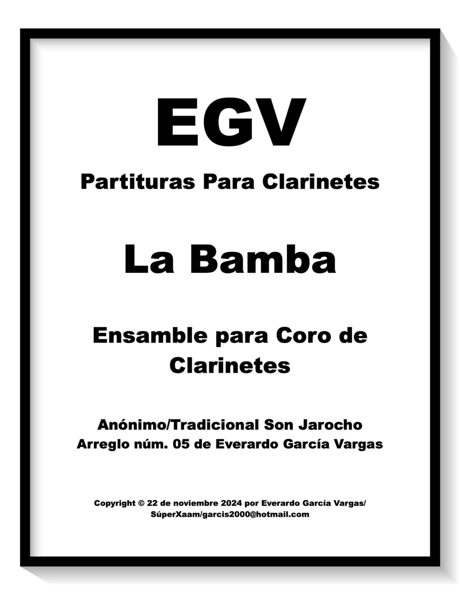 La Bamba - Ensemble for Clarinet Choir Clarinet Choir scores gallery preview page 1