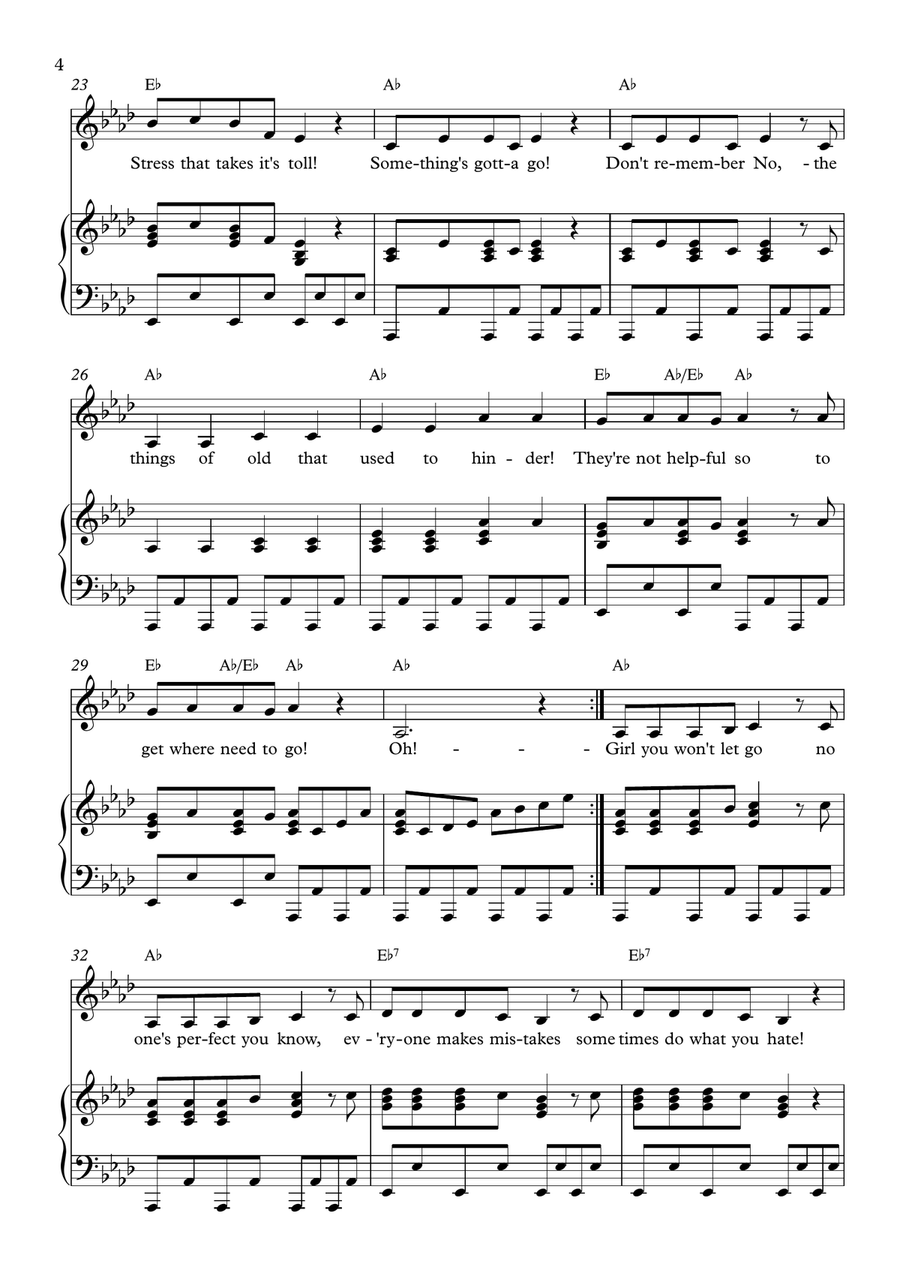Something's Gotta Go! Something's Gotta Go! Piano, Vocal scores gallery preview page 4