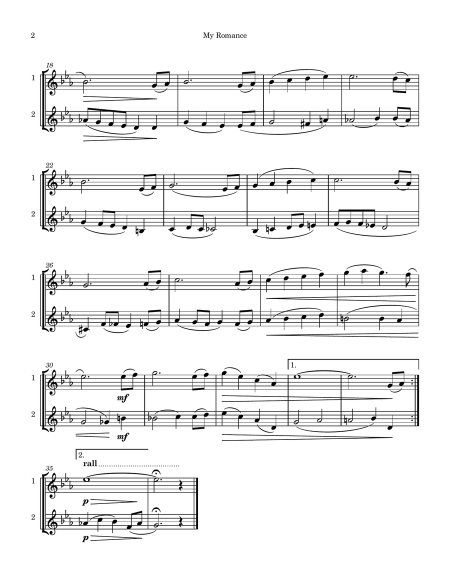 My Romance My Romance Clarinet Duet scores gallery preview page 2