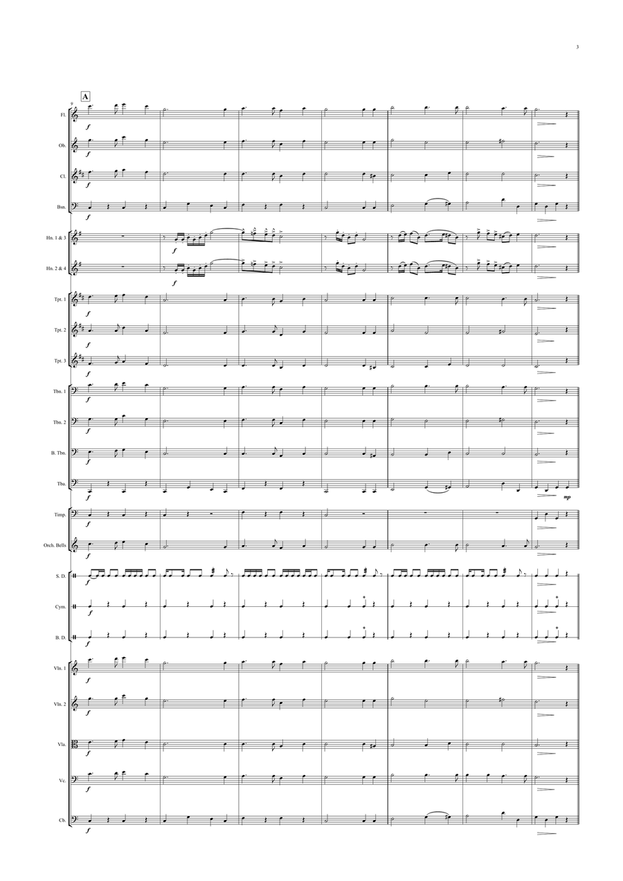 Irish National Anthem ( Amhrán na bhFiann) for Symphony Orchestra (Olympic National Anthem Series) Full Orchestra scores gallery preview page 3