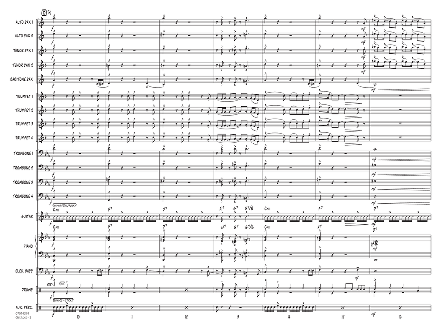 Get Lost (from Moana 2) (arr. Paul Murtha) - Conductor Score (Full Score) Jazz Ensemble scores gallery preview page 3