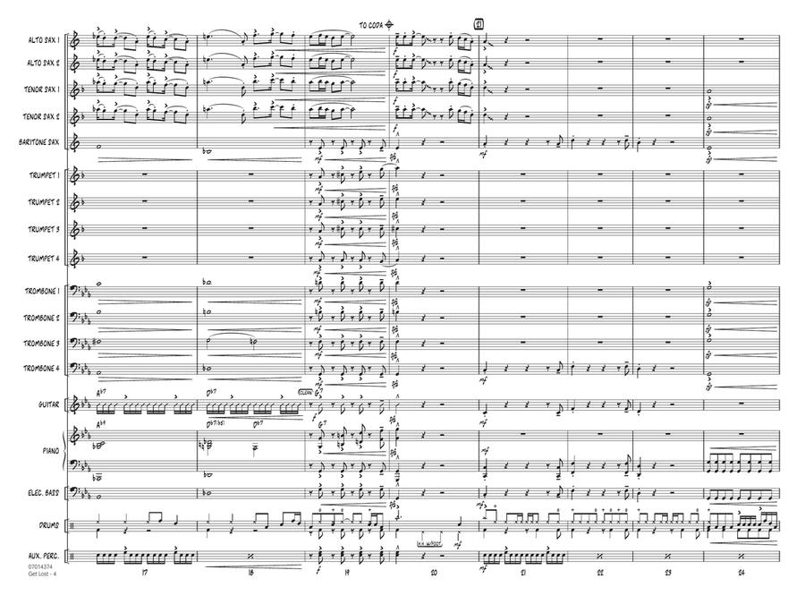 Get Lost (from Moana 2) (arr. Paul Murtha) - Conductor Score (Full Score) Jazz Ensemble scores gallery preview page 4