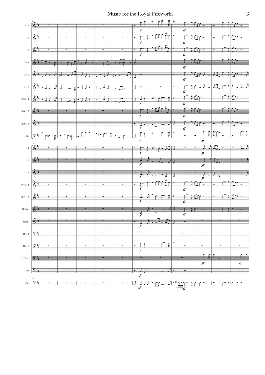 Music for the Royal Fireworks - Ouverture Concert Band scores gallery preview page 3