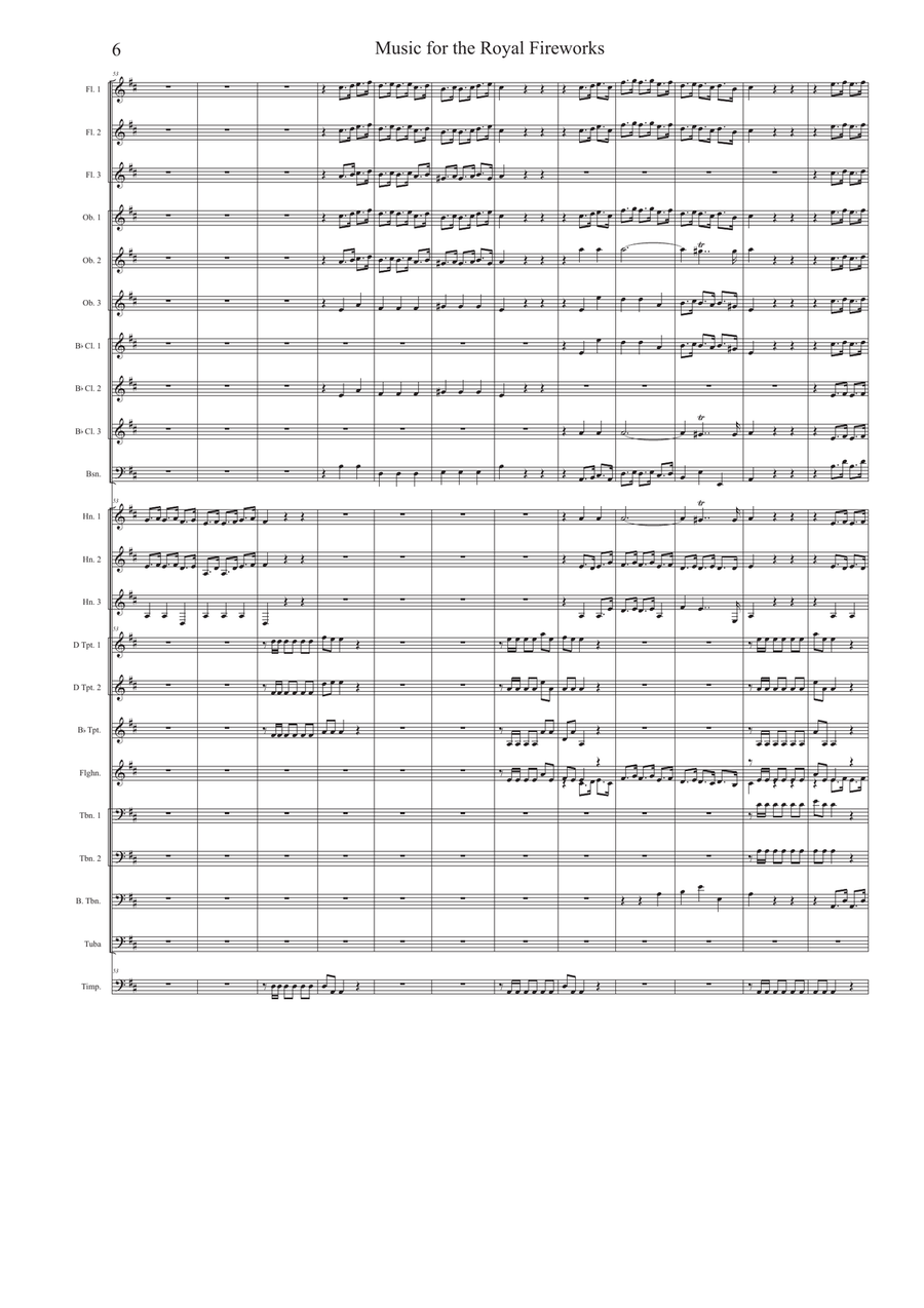 Music for the Royal Fireworks - Ouverture Concert Band scores gallery preview page 6