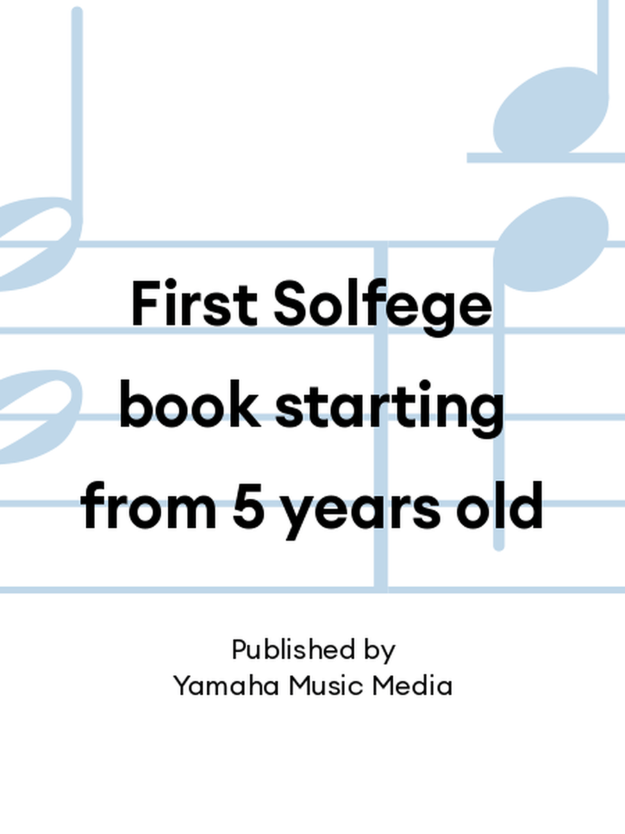 First Solfege book starting from 5 years old Voice Solo scores gallery preview page 1