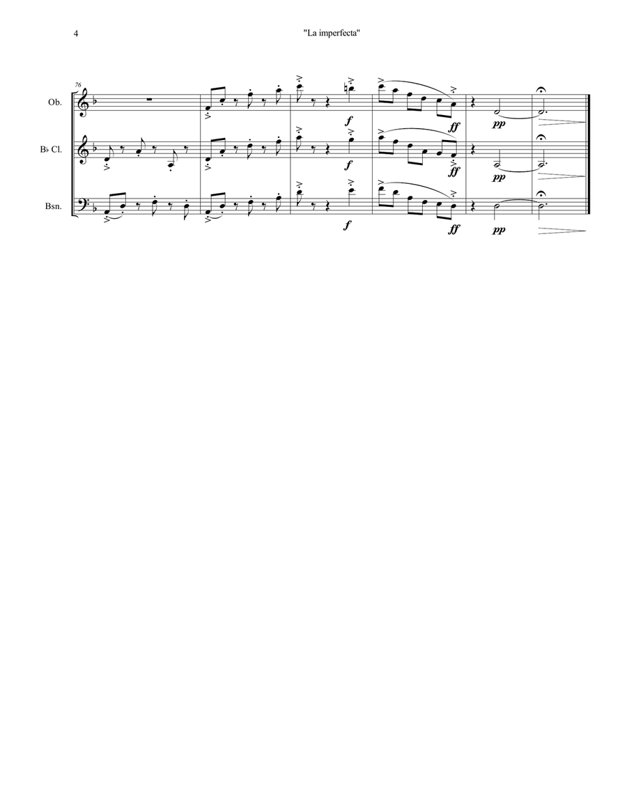 La Imperfecta La Imperfecta Woodwind Trio scores gallery preview page 5