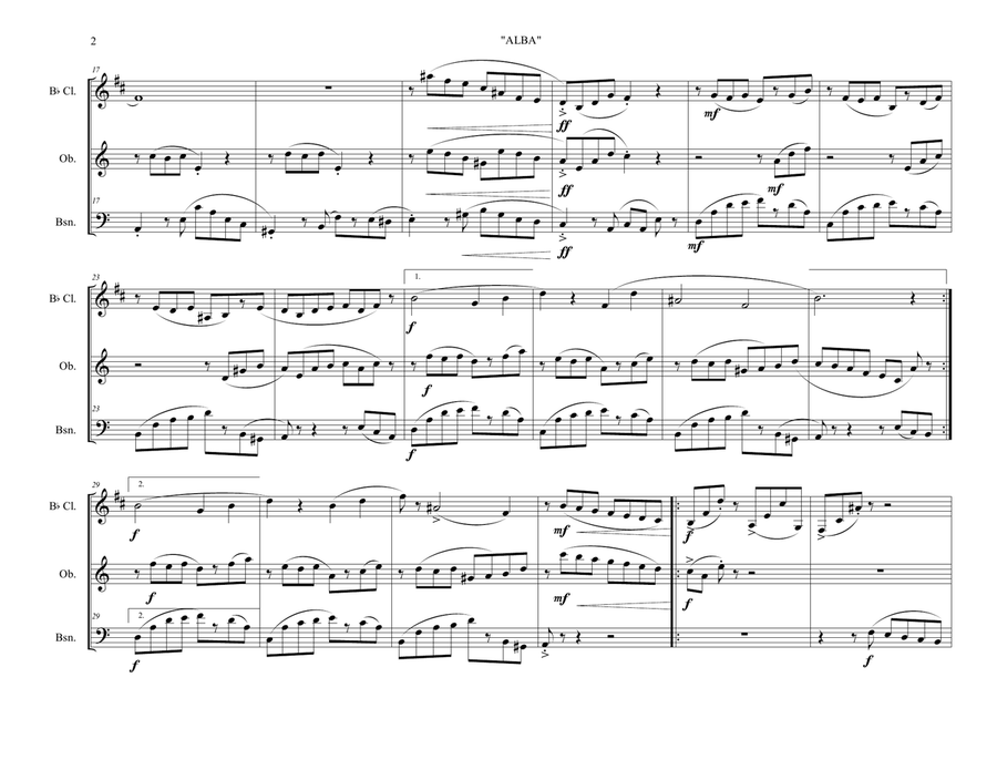 Alba Woodwind Trio scores gallery preview page 3