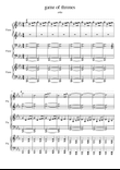 Game of Thrones arrangement for 6 hands (Easy piano)
