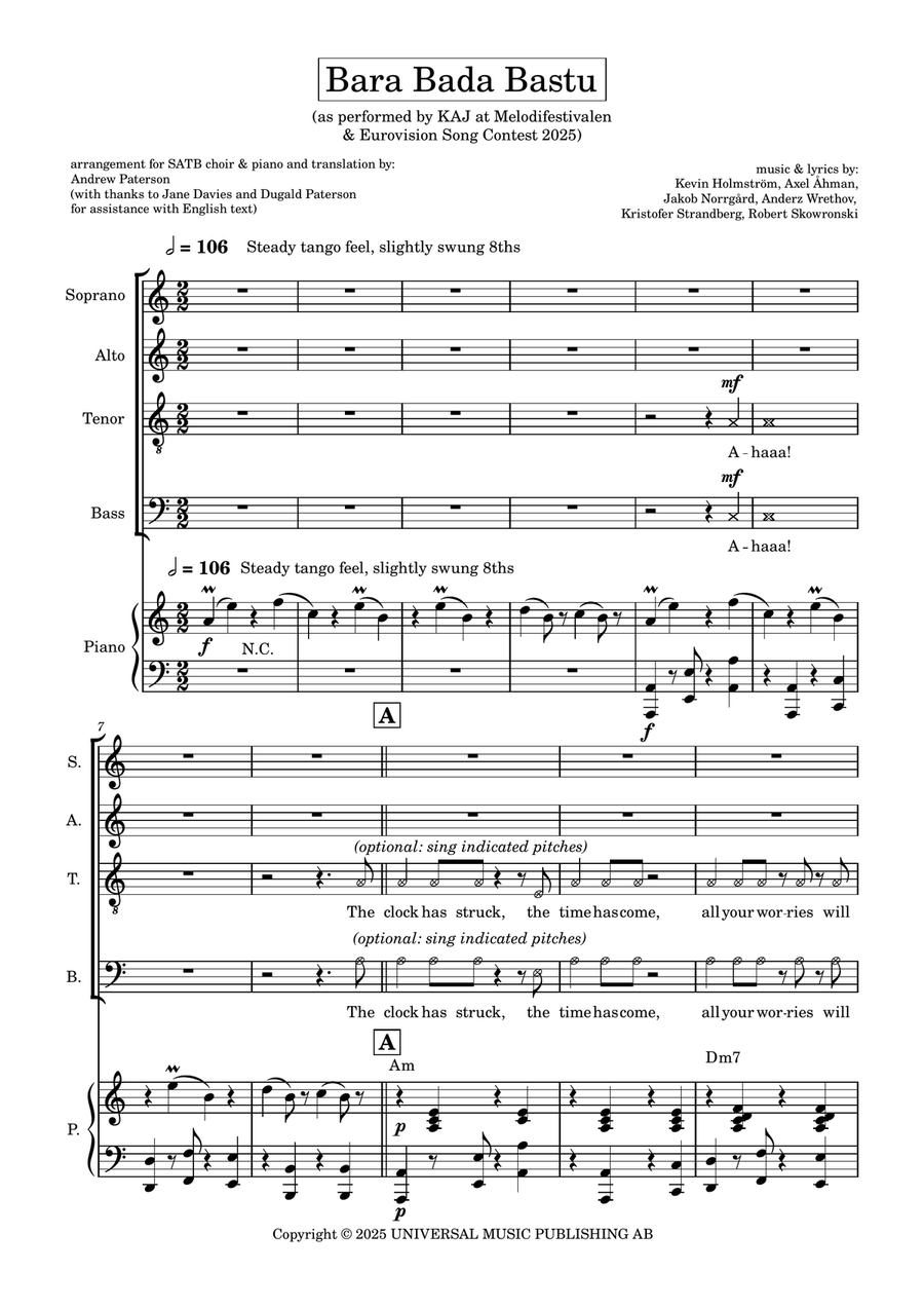 Bara Bada Bastu 4-Part scores gallery preview page 1