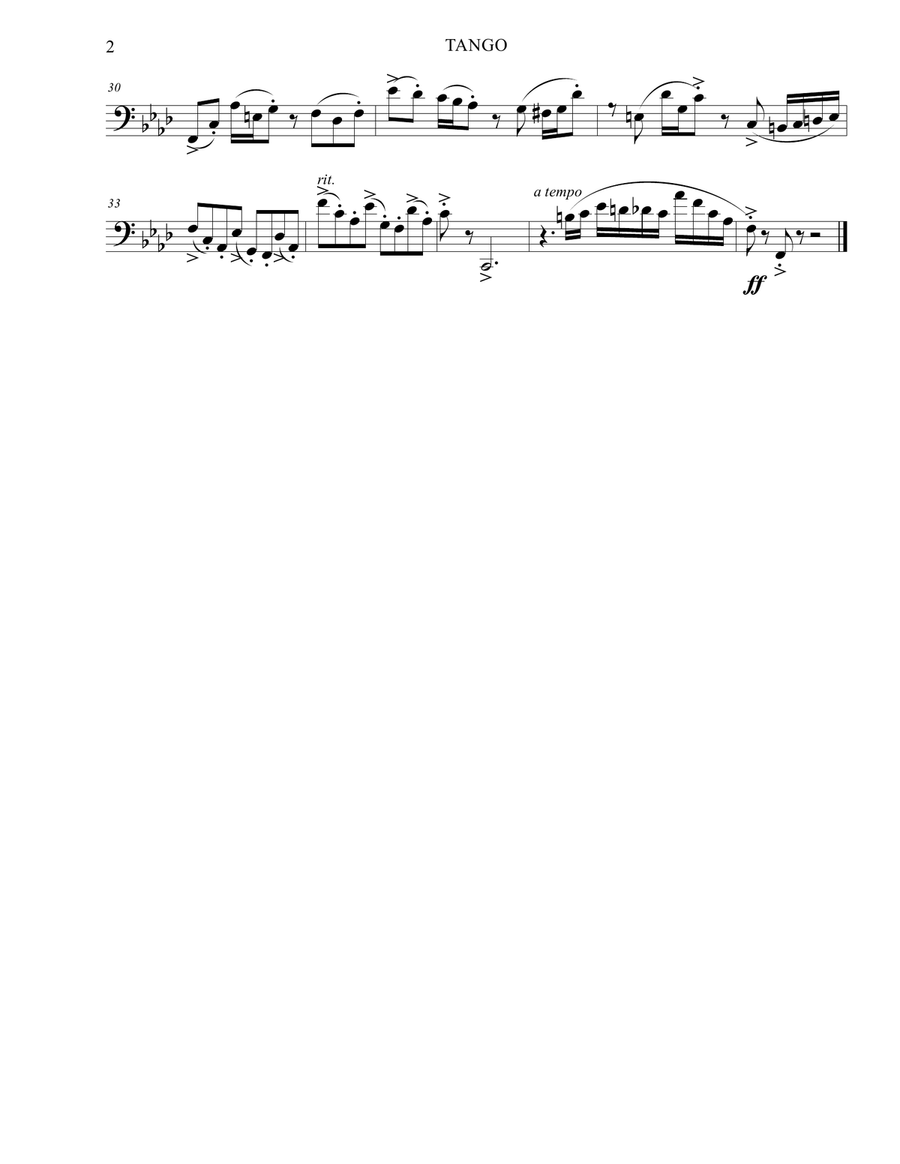 Tango Vals & Mionga Tango Vals & Mionga Bassoon Solo scores gallery preview page 2