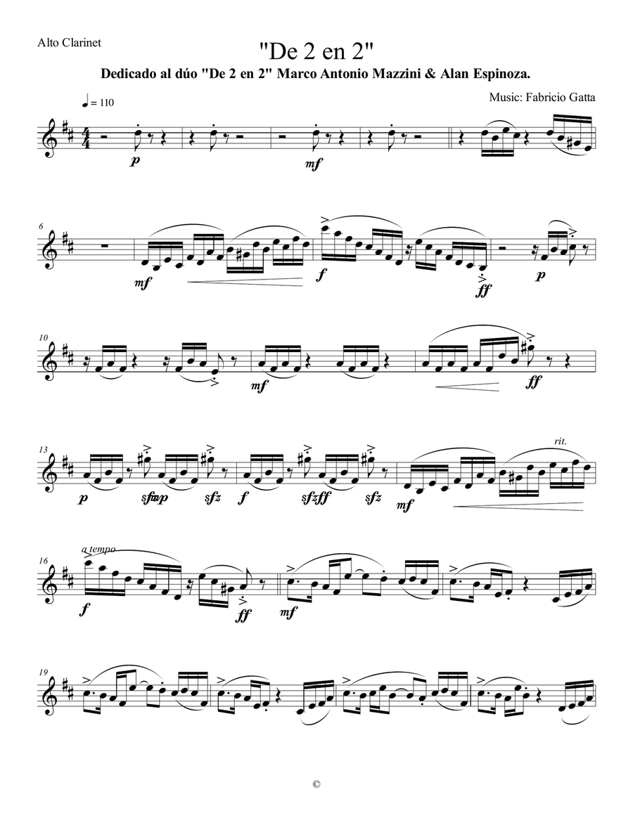 De 2 en 2 Clarinet Duet scores gallery preview page 3