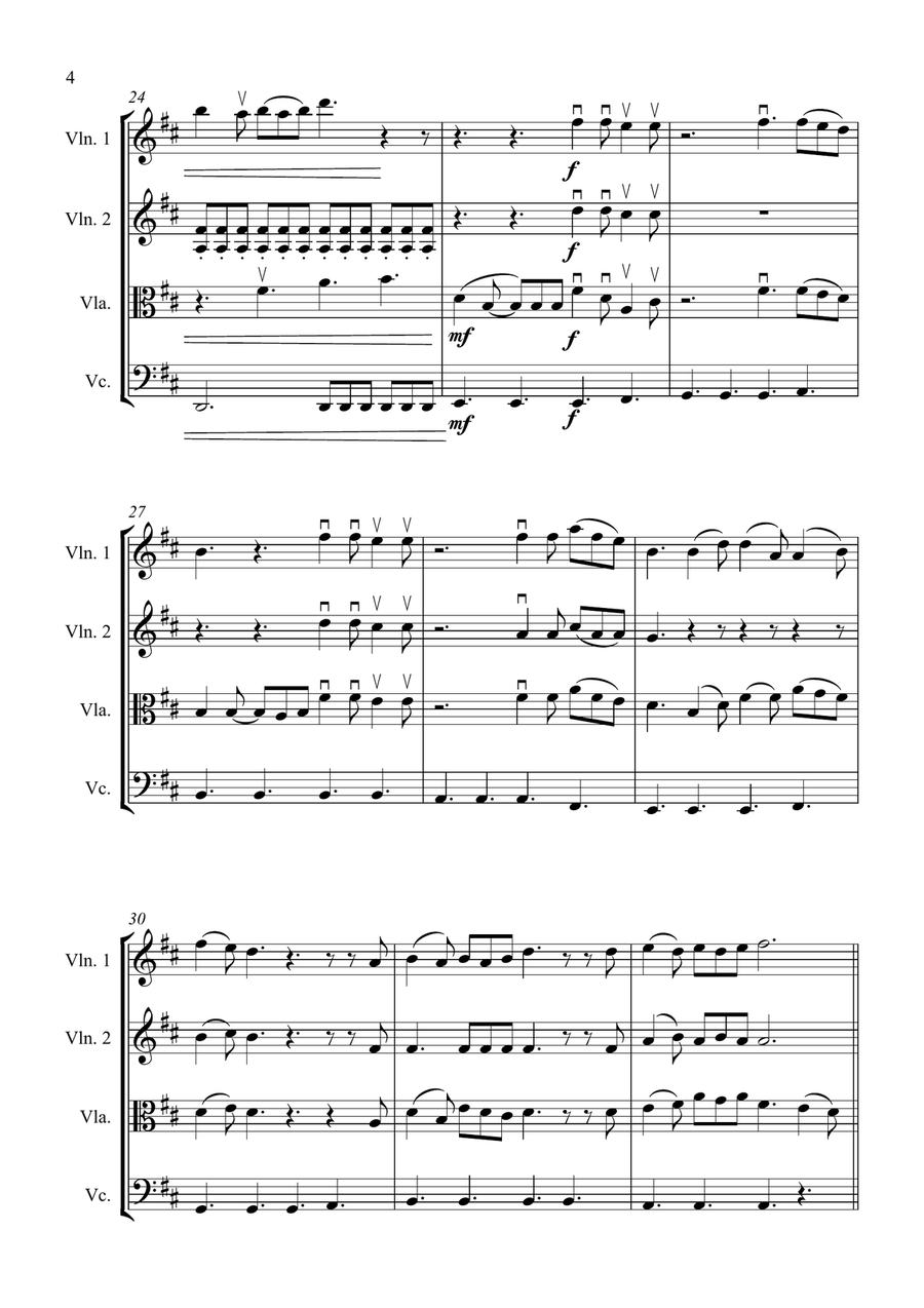 Ordinary Ordinary String Quartet scores gallery preview page 4