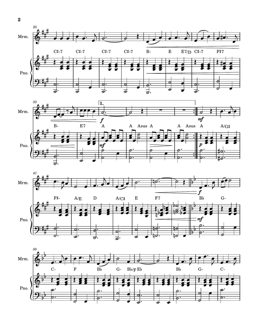 Rainbow Connection Marimba scores gallery preview page 2