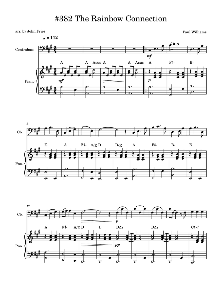 Rainbow Connection Double Bass scores gallery preview page 1