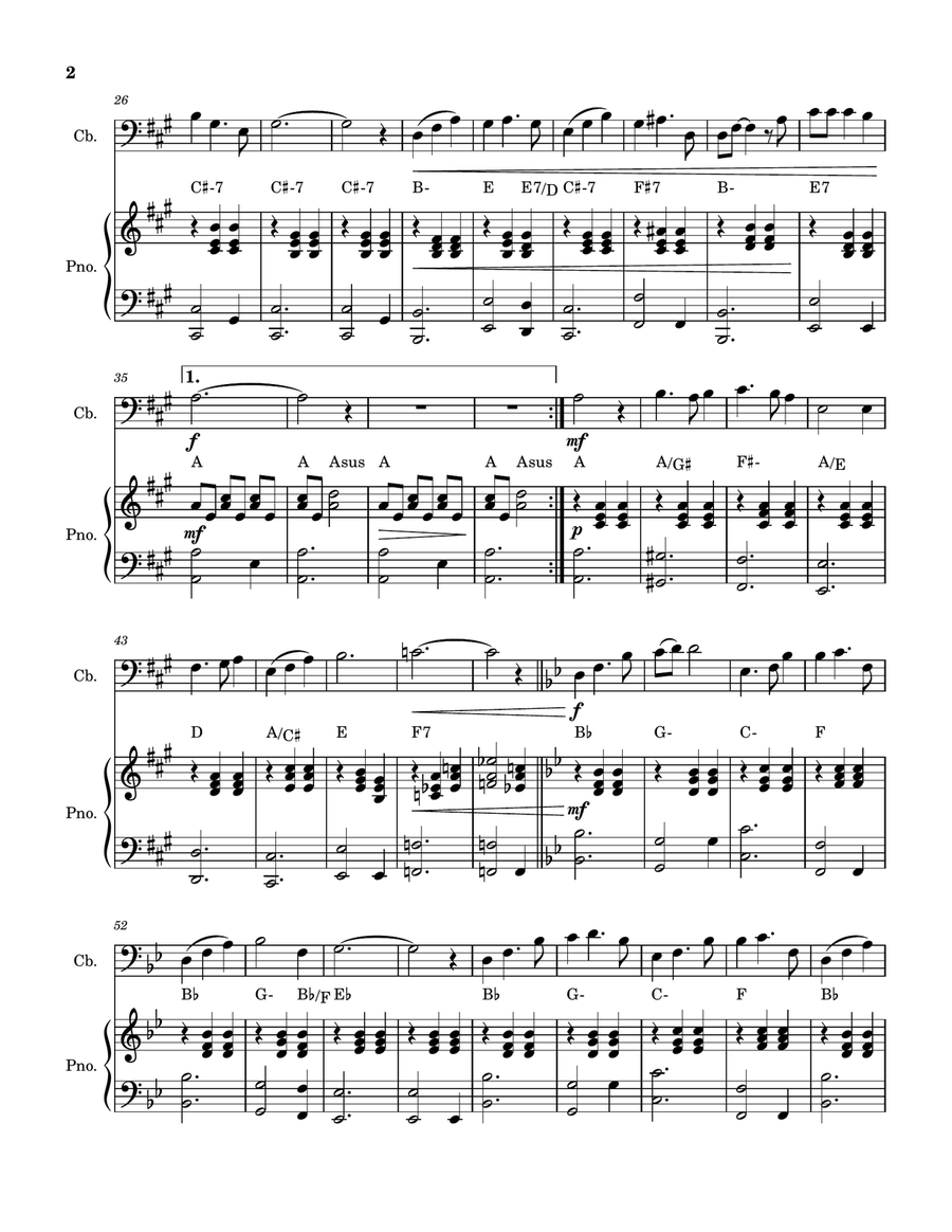 Rainbow Connection Double Bass scores gallery preview page 2