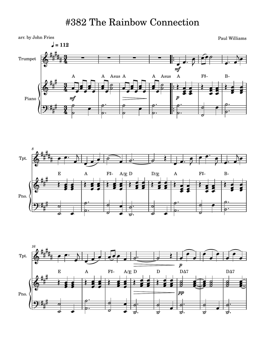 Rainbow Connection Trumpet Solo scores gallery preview page 1