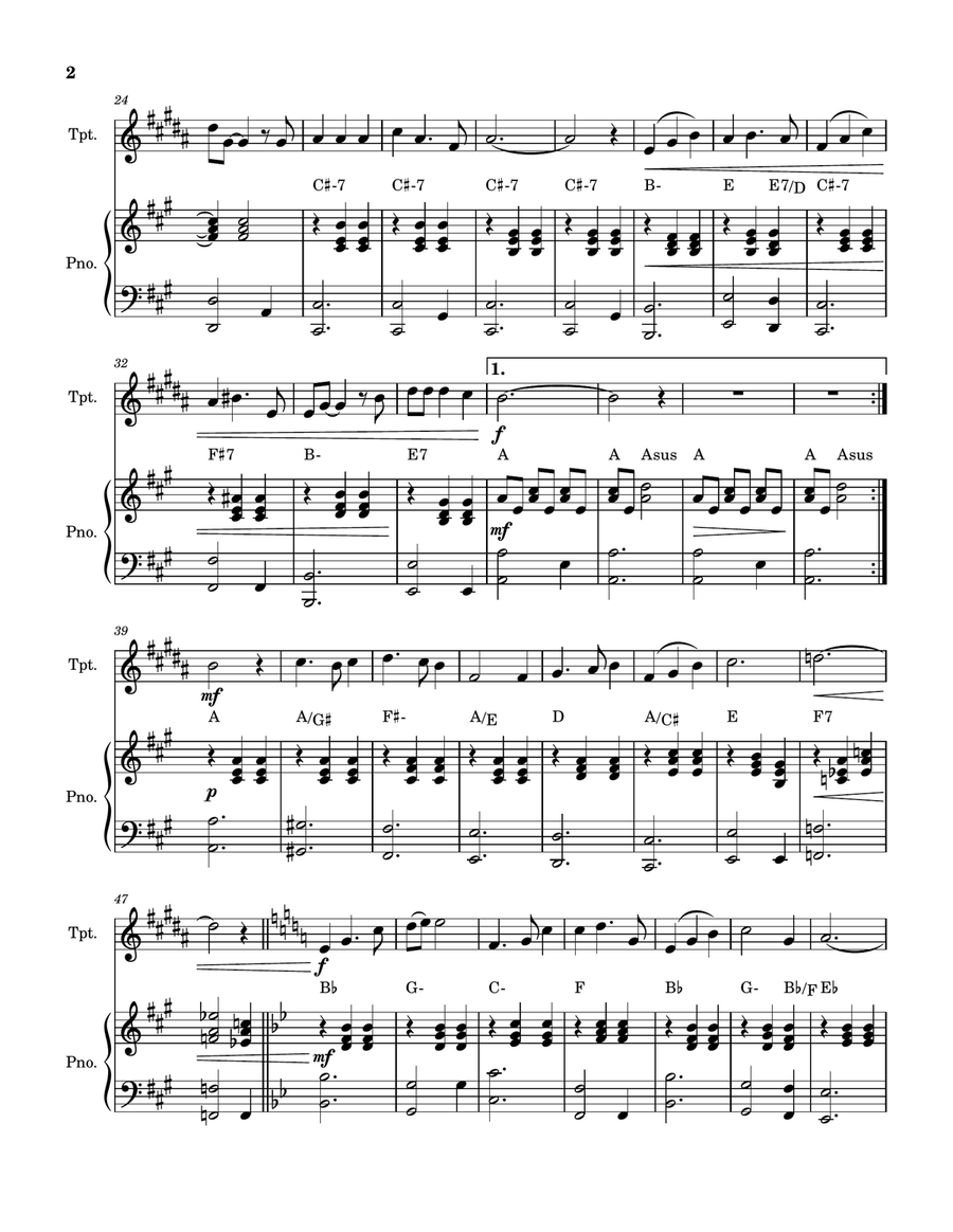Rainbow Connection Trumpet Solo scores gallery preview page 2