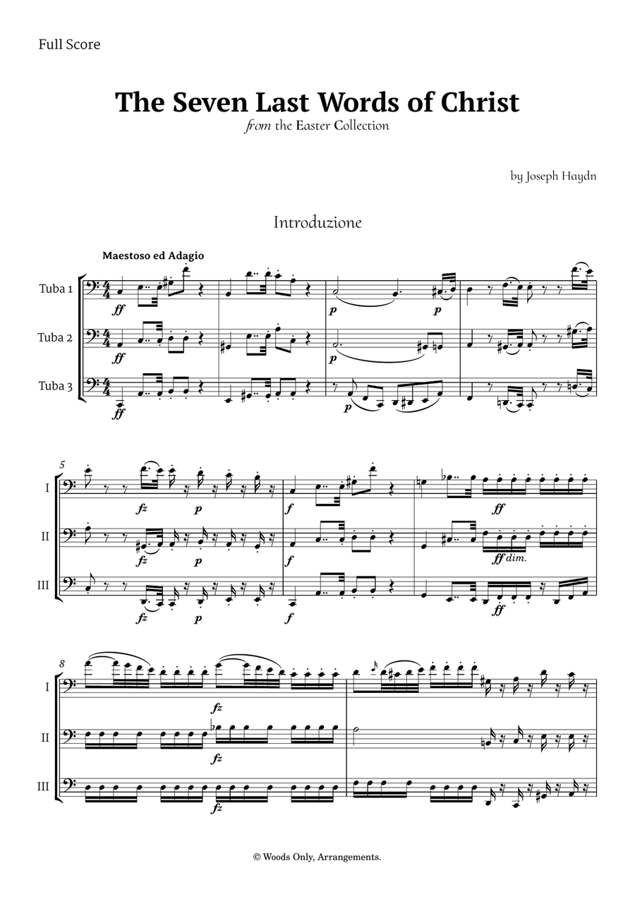 5 Easter Songs for Tuba Trio plus one Bonus Brass Trio scores gallery preview page 2