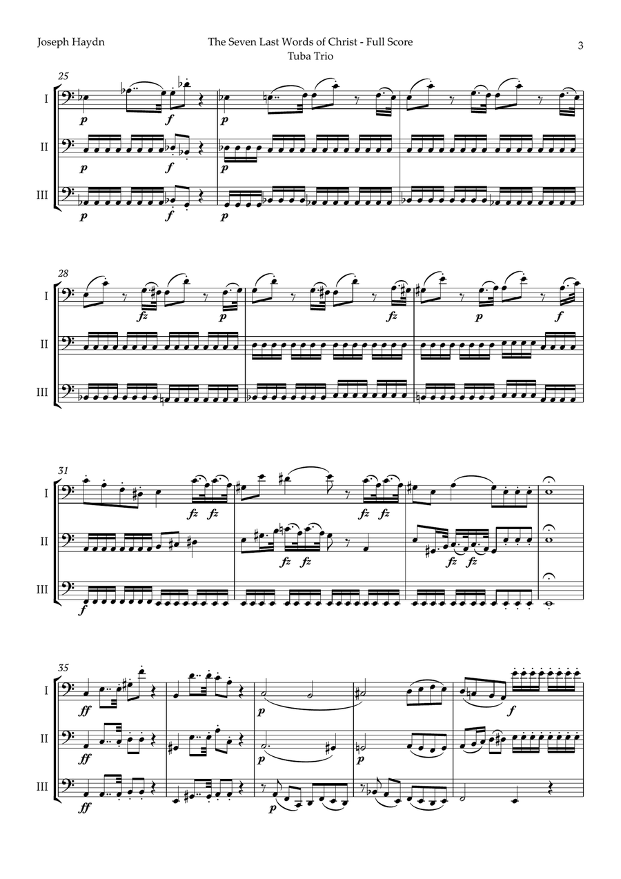 5 Easter Songs for Tuba Trio plus one Bonus Brass Trio scores gallery preview page 4