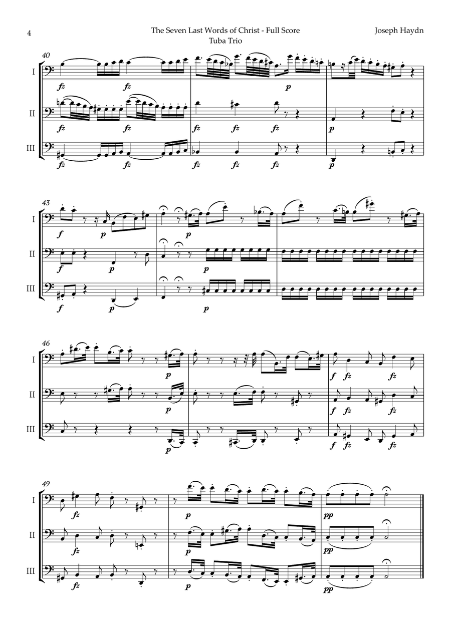 5 Easter Songs for Tuba Trio plus one Bonus Brass Trio scores gallery preview page 5