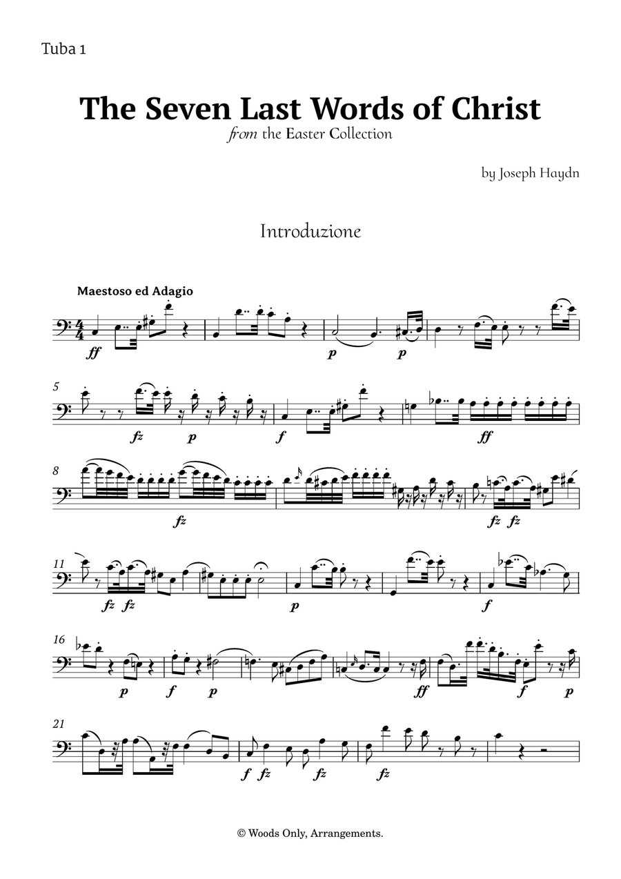 5 Easter Songs for Tuba Trio plus one Bonus Brass Trio scores gallery preview page 6