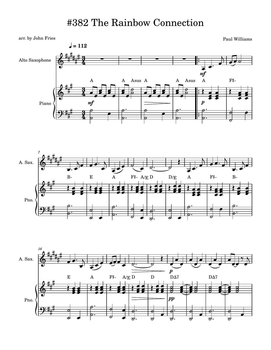 Rainbow Connection Alto Saxophone scores gallery preview page 1