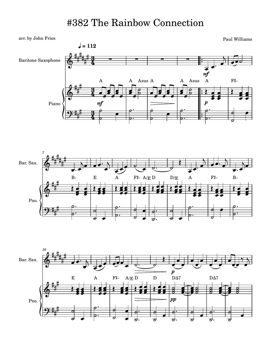 Rainbow Connection Baritone Saxophone scores gallery preview page 1