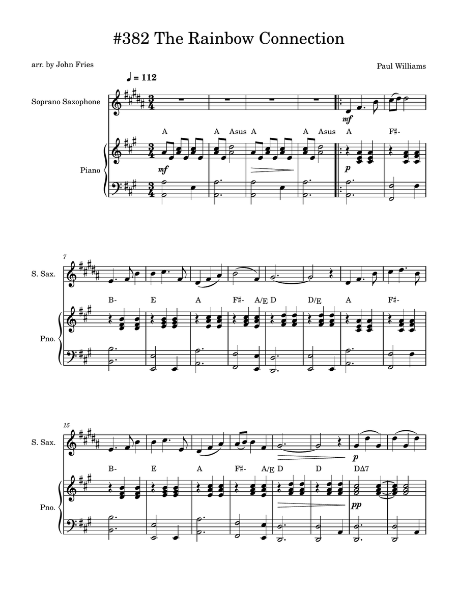Rainbow Connection Soprano Saxophone scores gallery preview page 1