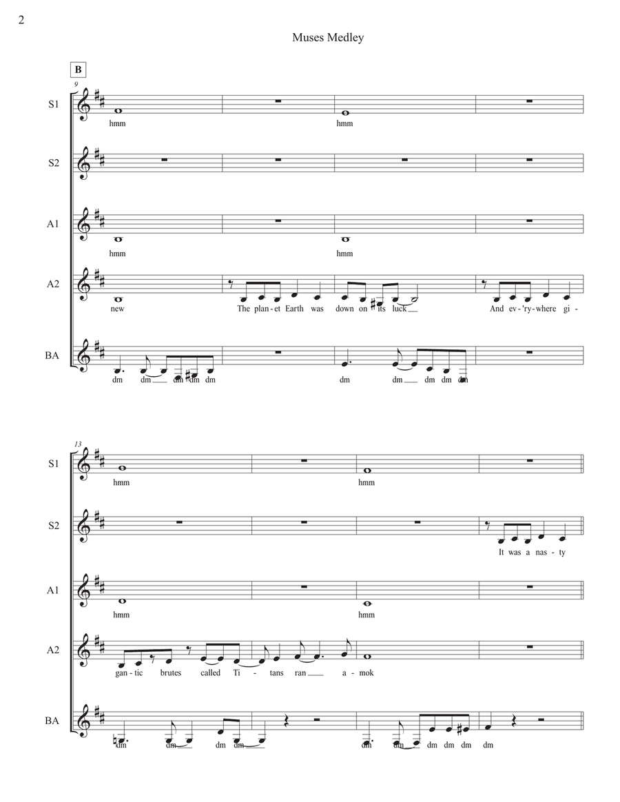 Medley: The Gospel Truth I with Zero To Hero and A Star Is Born SSAA scores gallery preview page 2