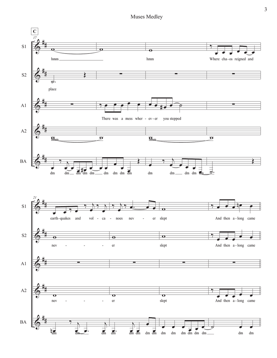 Medley: The Gospel Truth I with Zero To Hero and A Star Is Born SSAA scores gallery preview page 3