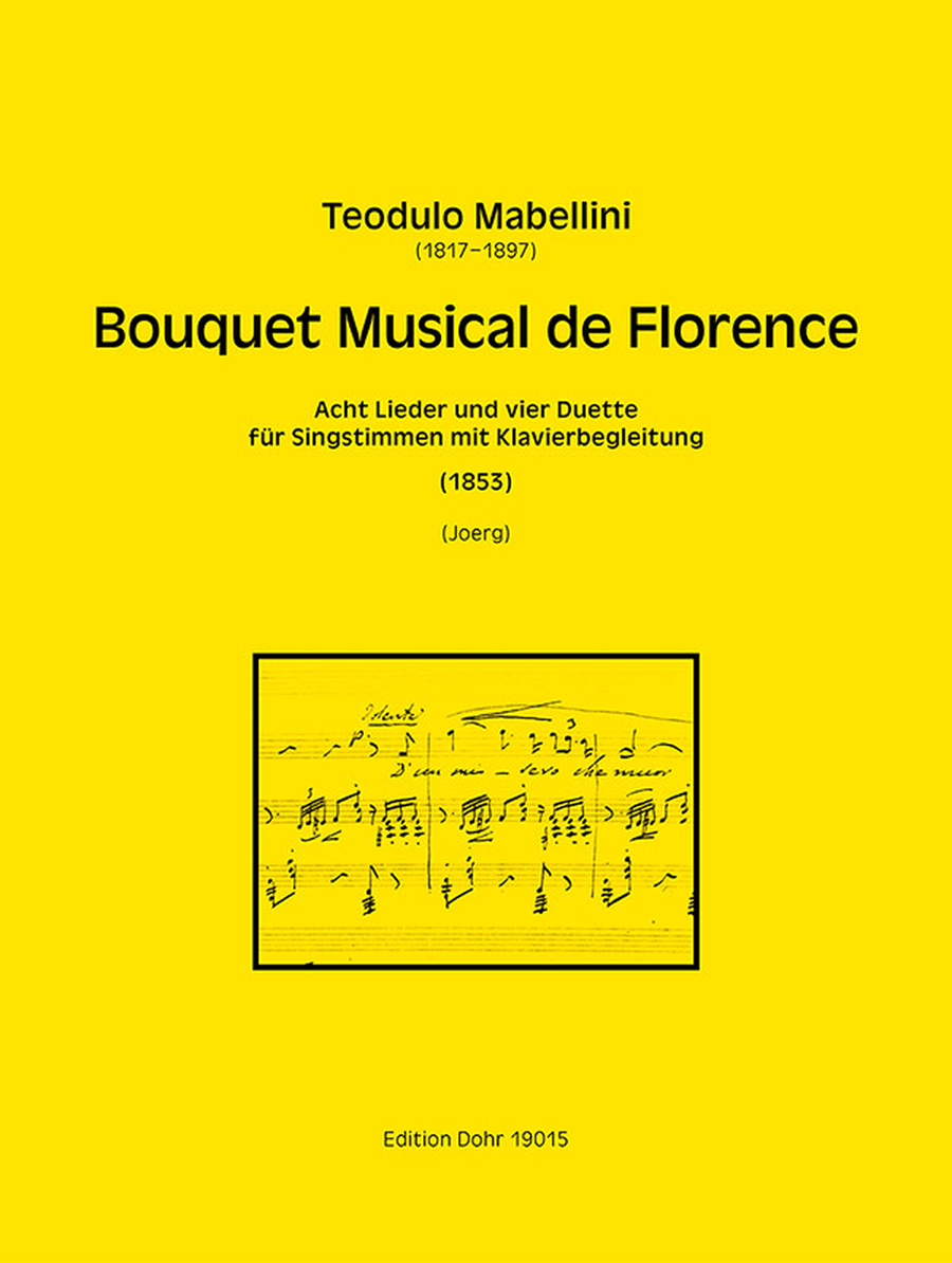 Bouquet Musical de Florence (1853) -Acht Lieder und vier Duette für Singstimmen und Klavier- Voice scores gallery preview page 1