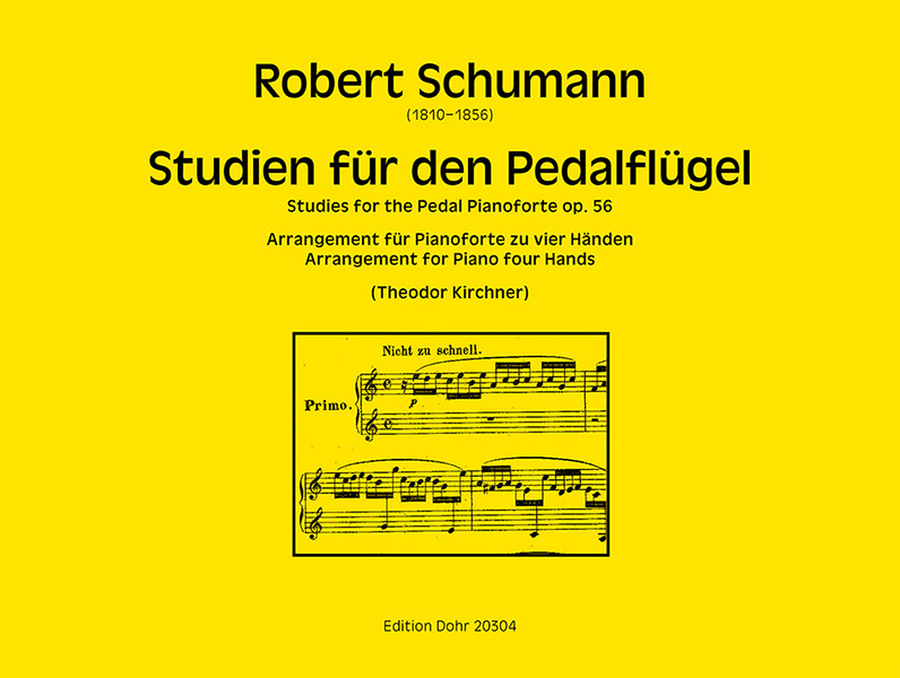 Studien für den Pedalflügel op. 56 (Bearbeitung für Klavier zu vier Händen) Piano Method scores gallery preview page 1