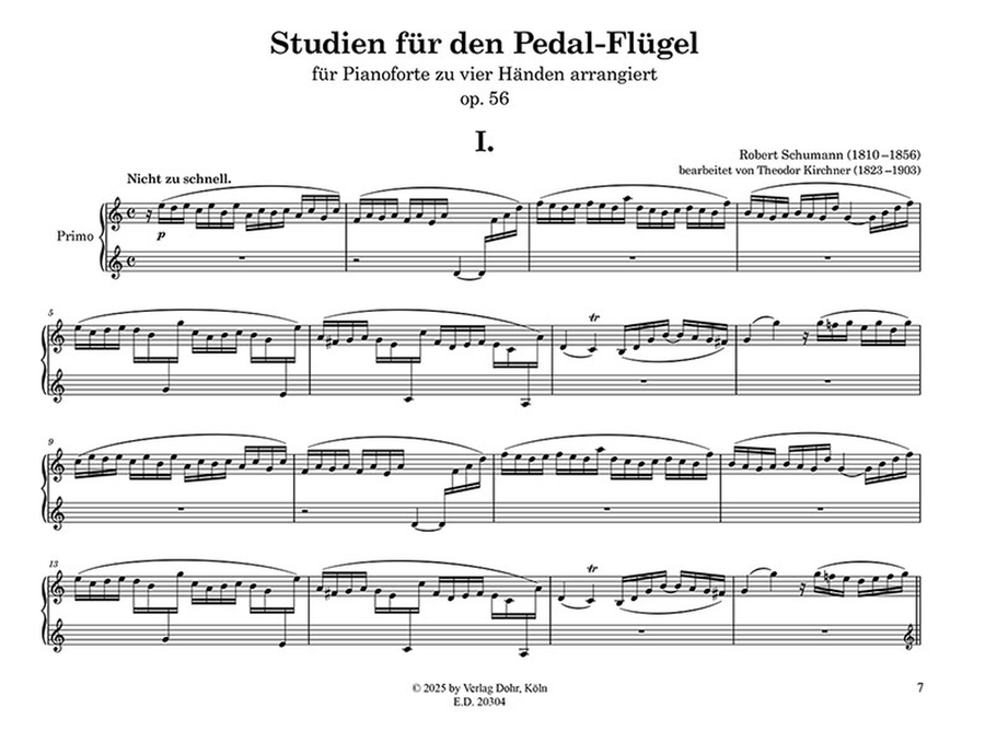 Studien für den Pedalflügel op. 56 (Bearbeitung für Klavier zu vier Händen) Piano Method scores gallery preview page 2