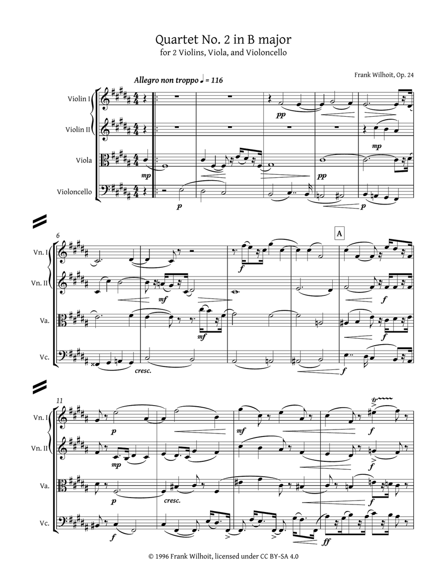 String Quartet No. 2, Op. 24 String Quartet scores gallery preview page 3