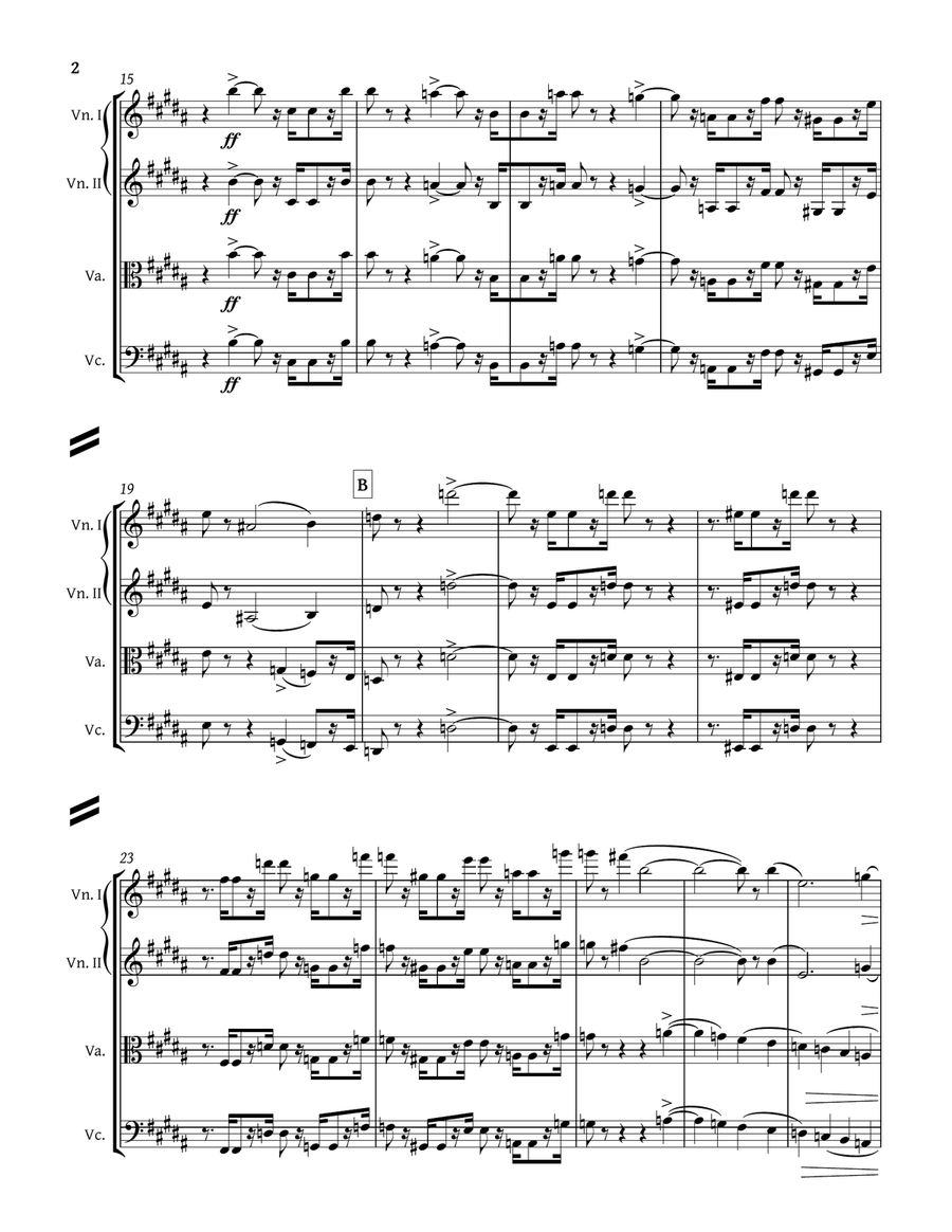 String Quartet No. 2, Op. 24 String Quartet scores gallery preview page 4