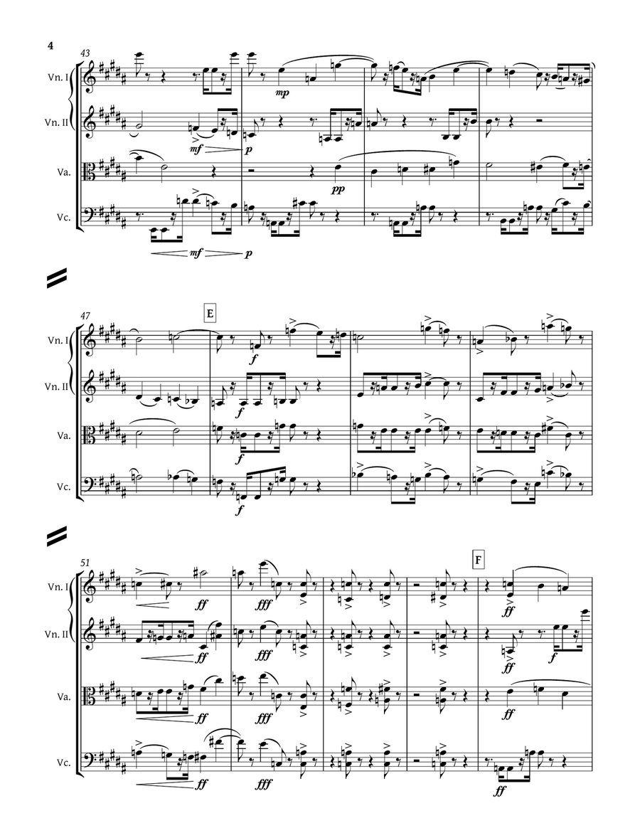 String Quartet No. 2, Op. 24 String Quartet scores gallery preview page 6
