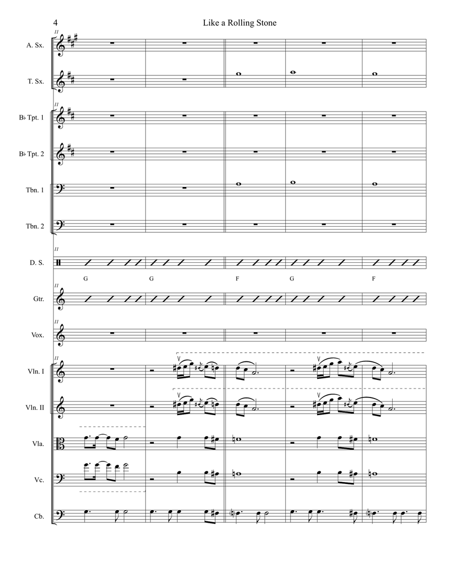 Like A Rolling Stone Like A Rolling Stone Chamber Orchestra scores gallery preview page 4