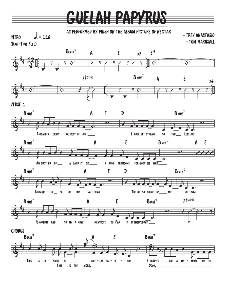 Guelah Papyrus Piano scores gallery preview page 1