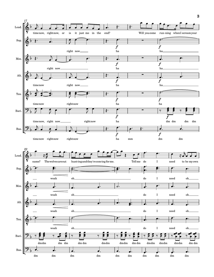 My Own Hero My Own Hero A Cappella scores gallery preview page 3