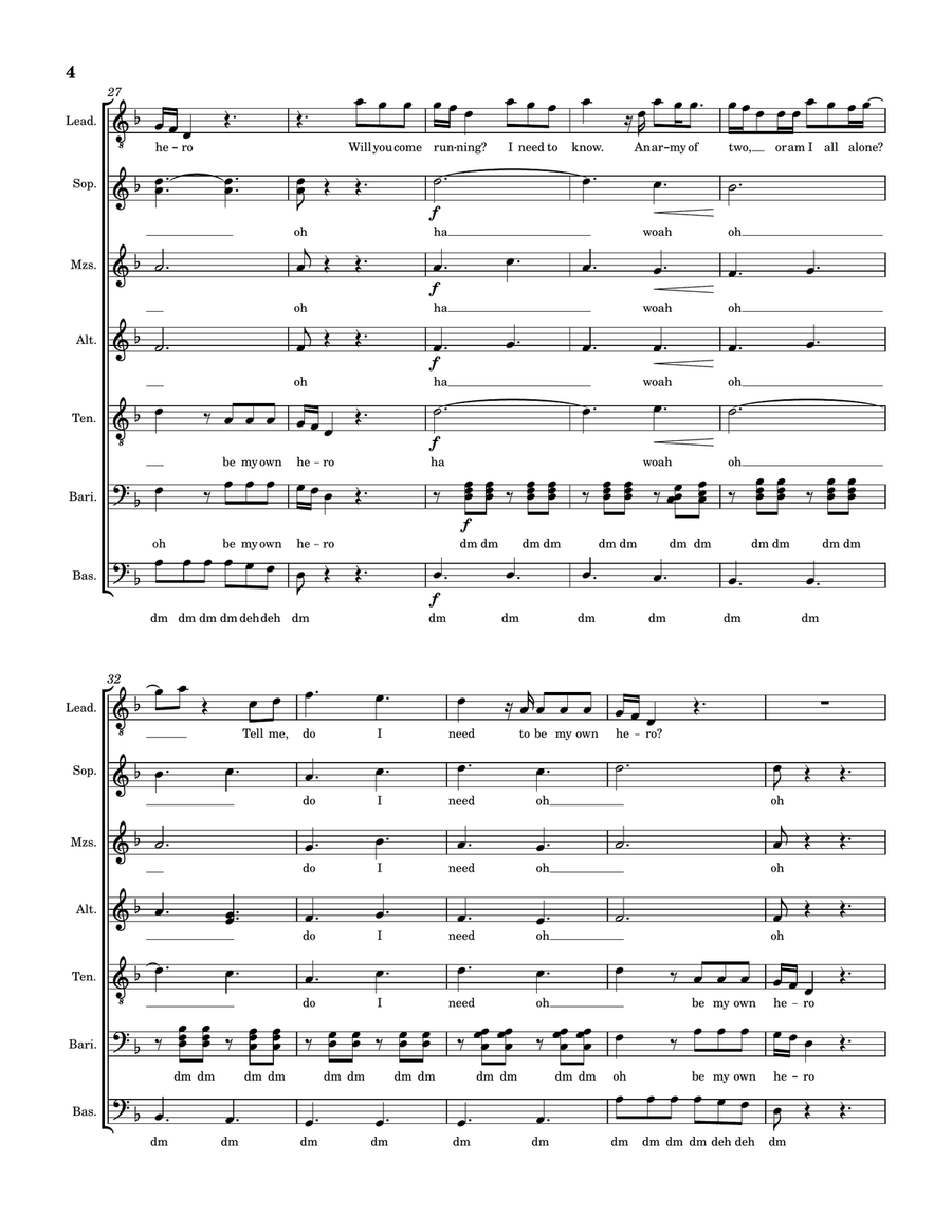 My Own Hero My Own Hero A Cappella scores gallery preview page 4
