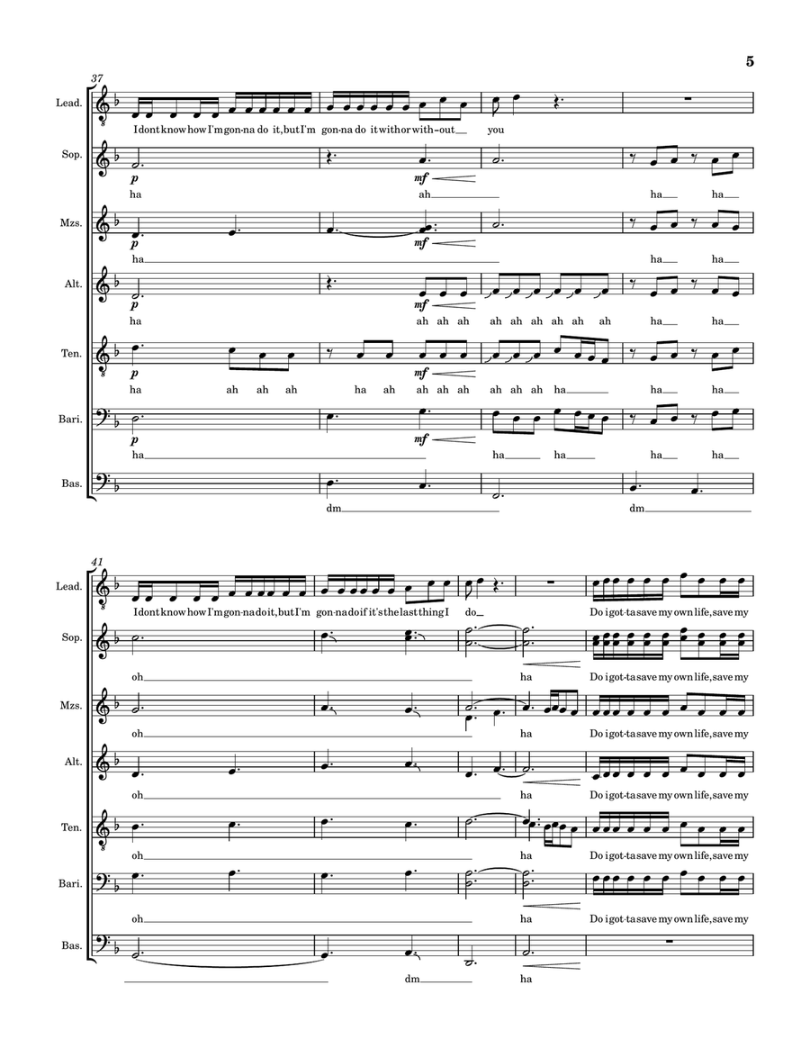 My Own Hero My Own Hero A Cappella scores gallery preview page 5