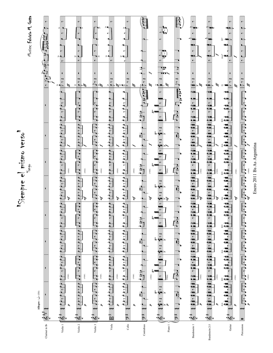 Siempre el mismo verso Siempre el mismo verso Chamber Orchestra scores gallery preview page 3