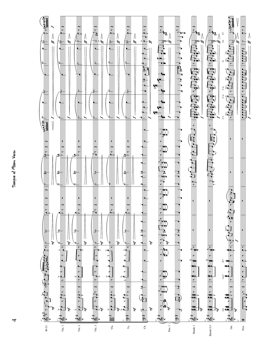 Siempre el mismo verso Siempre el mismo verso Chamber Orchestra scores gallery preview page 4