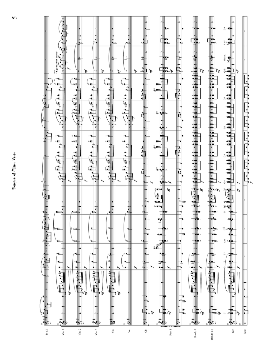 Siempre el mismo verso Siempre el mismo verso Chamber Orchestra scores gallery preview page 5