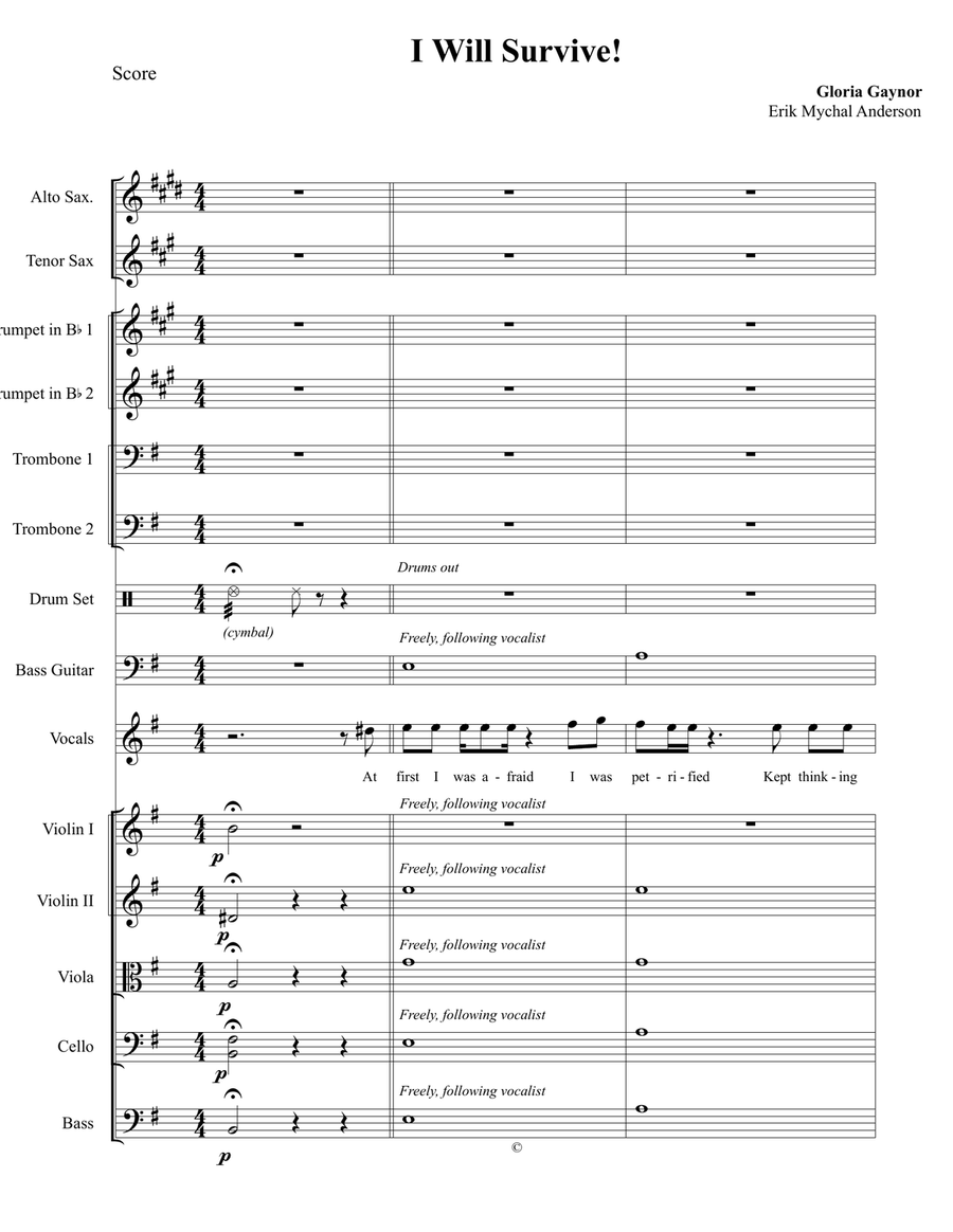 I Will Survive I Will Survive Chamber Orchestra scores gallery preview page 1