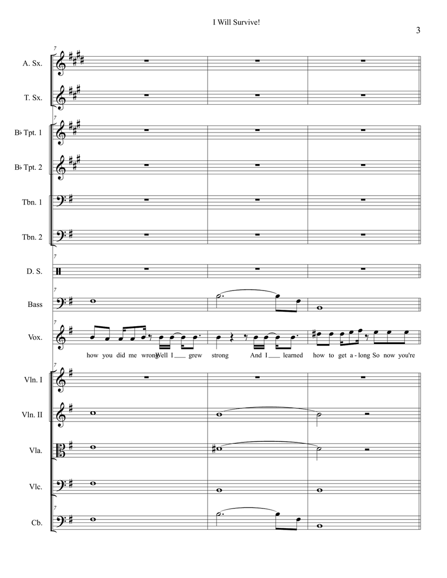 I Will Survive I Will Survive Chamber Orchestra scores gallery preview page 3