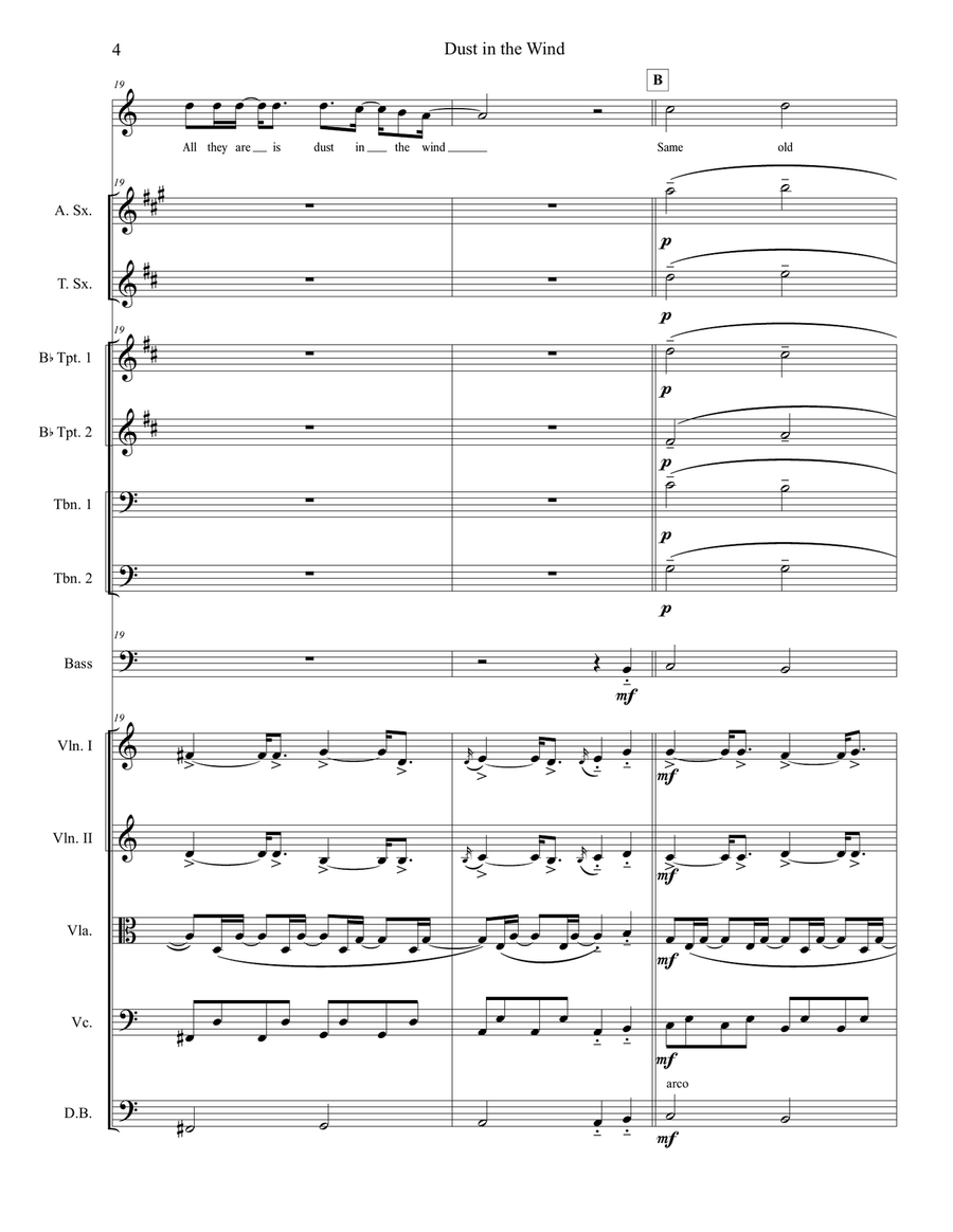 Dust In The Wind Dust In The Wind Chamber Orchestra scores gallery preview page 4