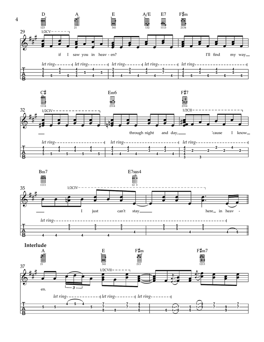 Tears In Heaven Ukulele scores gallery preview page 4